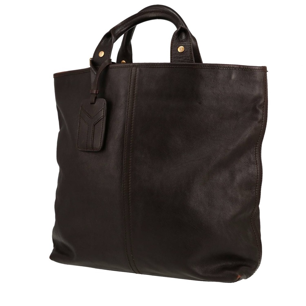 YVES SAINT LAURENT CABAS HANDBAG GRAINE LEATHER SHOPPING TOTE